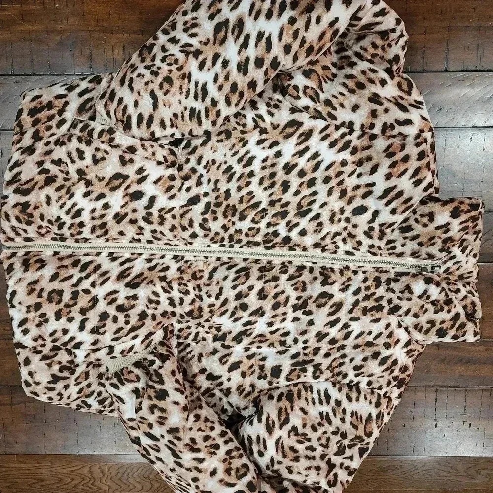 GB women's puffer jacket leopard print size M New - Picture 4 of 12